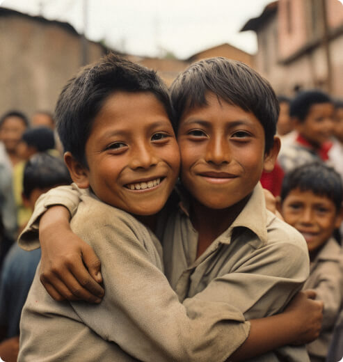 Male friends sharing an affectionate moment of friendship (1)